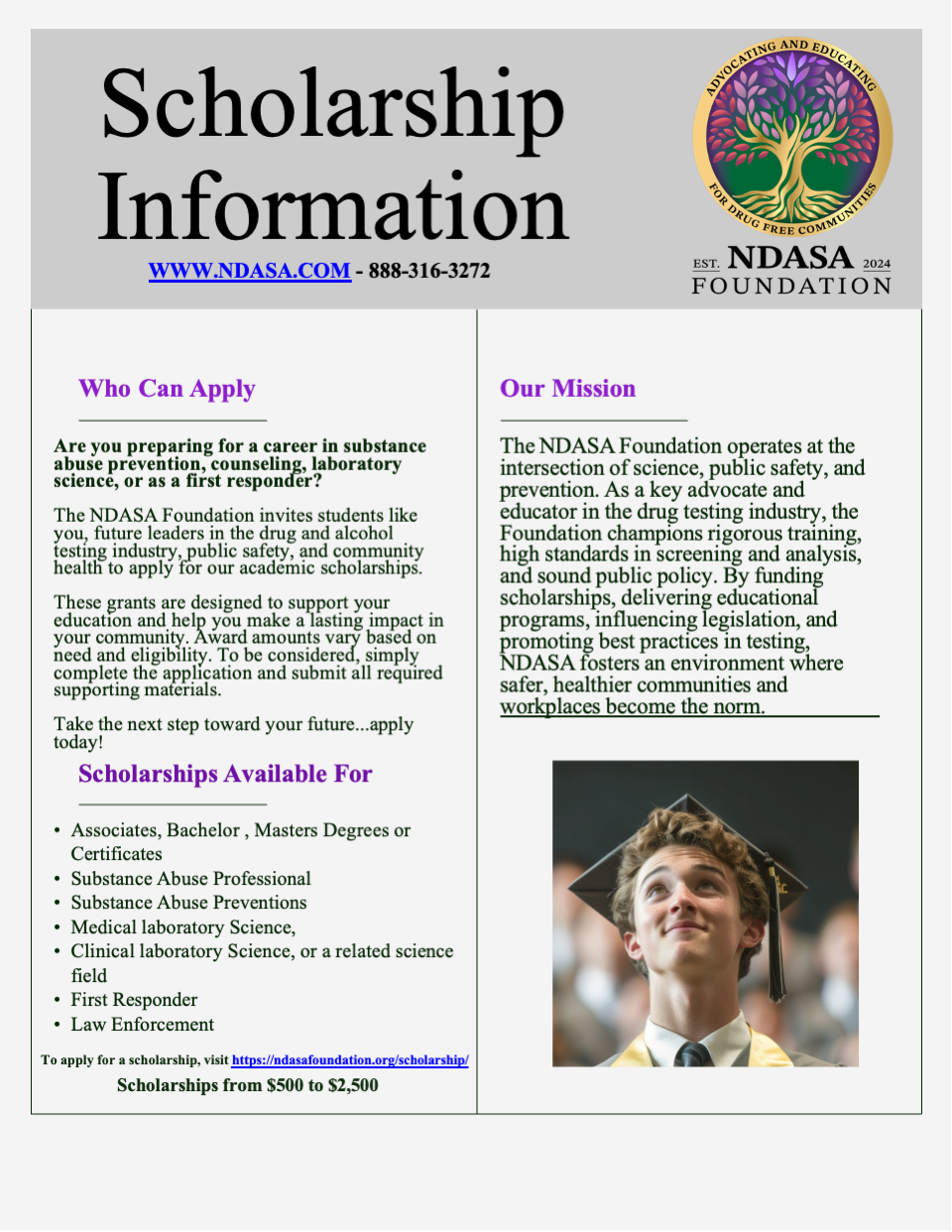 Scholarship Information NDASA Foundation